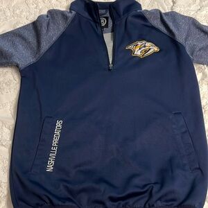 EUC Men's Nashville Predators G-III Sports Navy Quarter-Zip Pullover Top